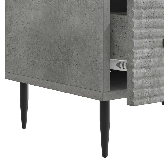 Cabinet TV Gri Beton 147 x 34,5 x 30 cm Lemn prelucrat - WALTI WALTI