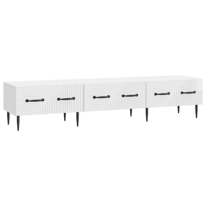 Cabinet TV Alb foarte lucios 147 x 34,5 x 30 cm Lemn prelucrat - WALTI WALTI