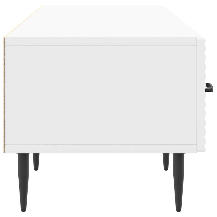 Cabinet TV Alb foarte lucios 147 x 34,5 x 30 cm Lemn prelucrat - WALTI WALTI
