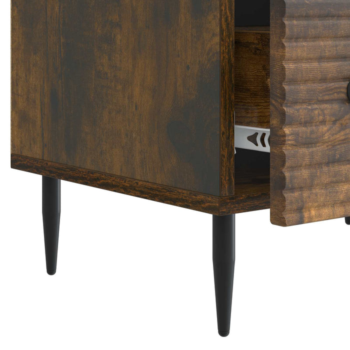 Cabinet TV Stejar fumuriu 147 x 34,5 x 30 cm Lemn prelucrat - WALTI WALTI