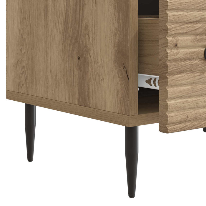Cabinet TV Stejar Artizanal 147 x 34,5 x 30 cm Lemn prelucrat - WALTI WALTI