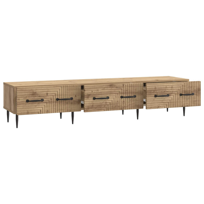 Cabinet TV Stejar Artizanal 147 x 34,5 x 30 cm Lemn prelucrat - WALTI WALTI
