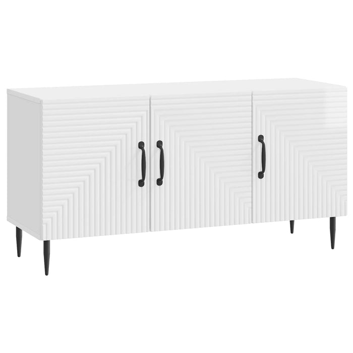 Cabinet TV Alb foarte lucios 99 x 34,5 x 50 cm Lemn prelucrat - WALTI WALTI