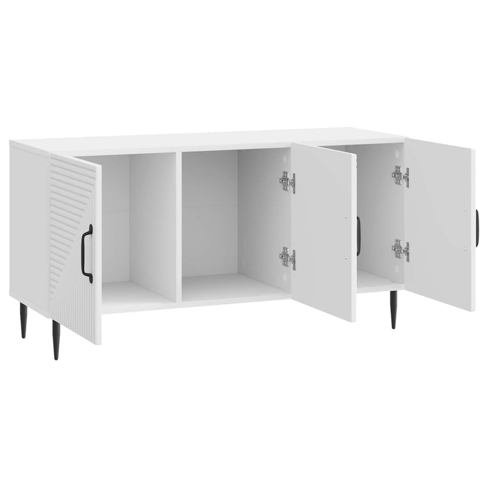 Cabinet TV Alb foarte lucios 99 x 34,5 x 50 cm Lemn prelucrat - WALTI WALTI