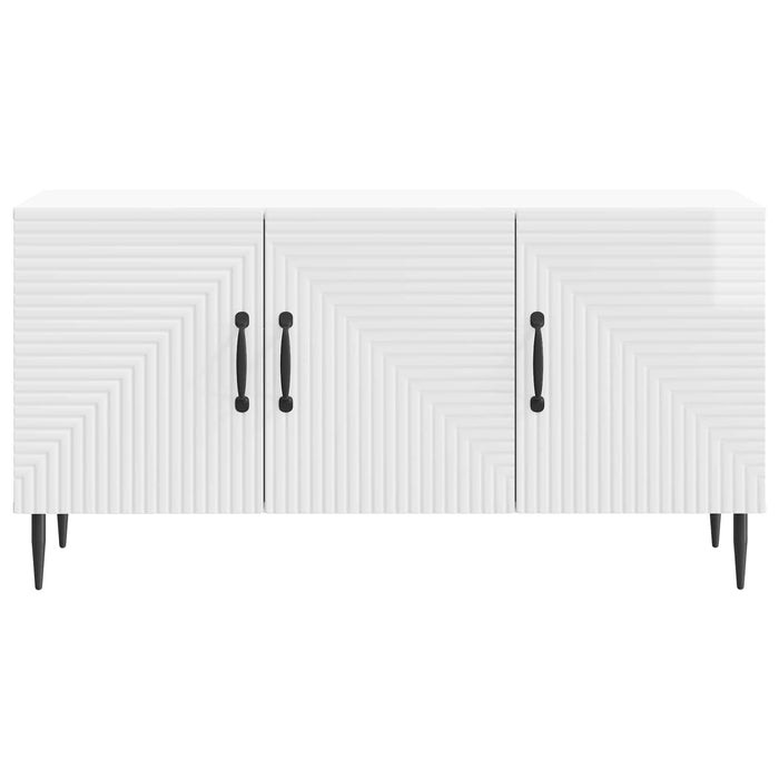 Cabinet TV Alb foarte lucios 99 x 34,5 x 50 cm Lemn prelucrat - WALTI WALTI