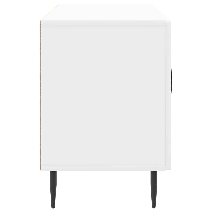 Cabinet TV Alb foarte lucios 99 x 34,5 x 50 cm Lemn prelucrat - WALTI WALTI