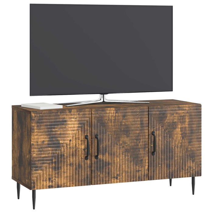Cabinet TV Stejar fumuriu 99 x 34,5 x 50 cm Lemn prelucrat - WALTI WALTI