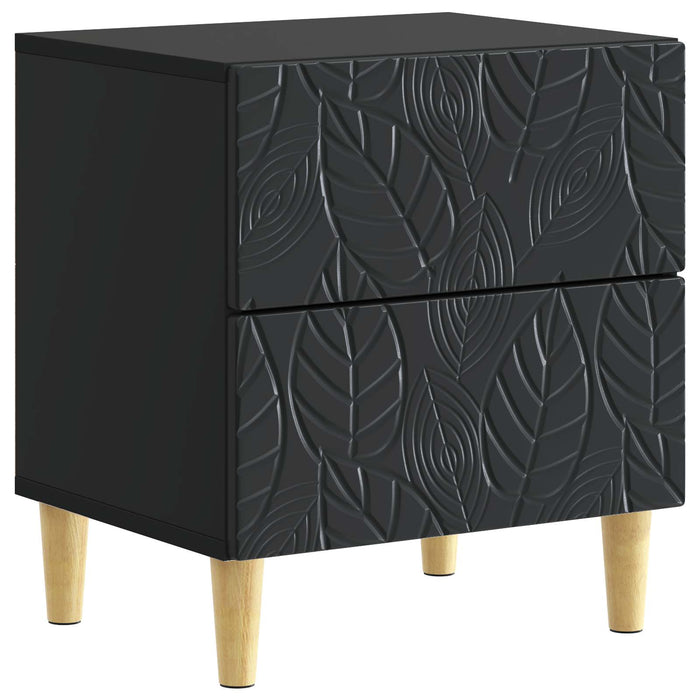 Noptieră 2 pcs Negru 43 x 34,5 x 48 cm Lemn prelucrat - WALTI WALTI