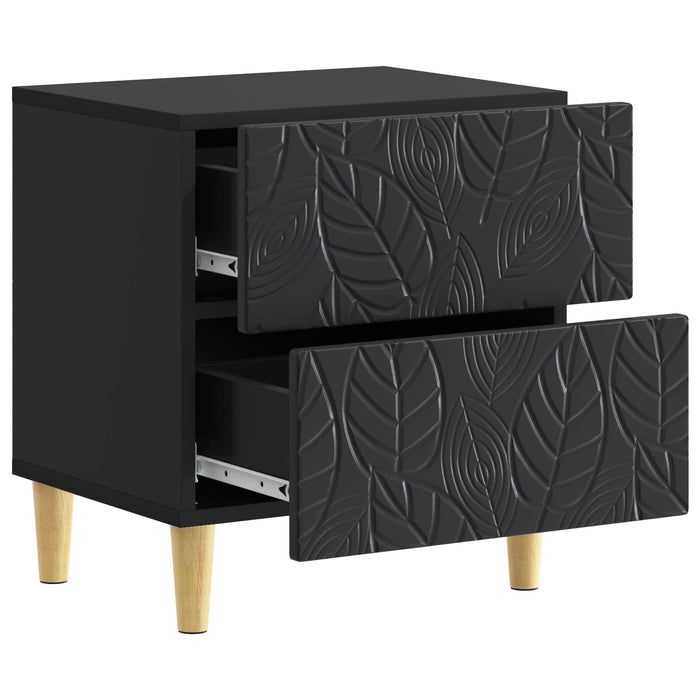 Noptieră 2 pcs Negru 43 x 34,5 x 48 cm Lemn prelucrat - WALTI WALTI