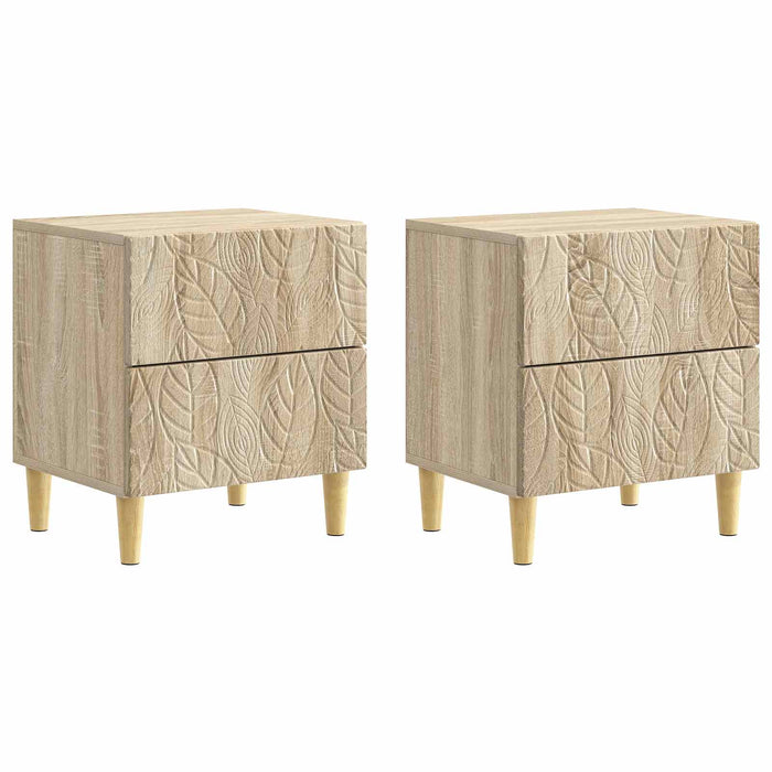 Noptieră 2 pcs Stejar Sonoma 43 x 34,5 x 48 cm Lemn prelucrat - WALTI WALTI