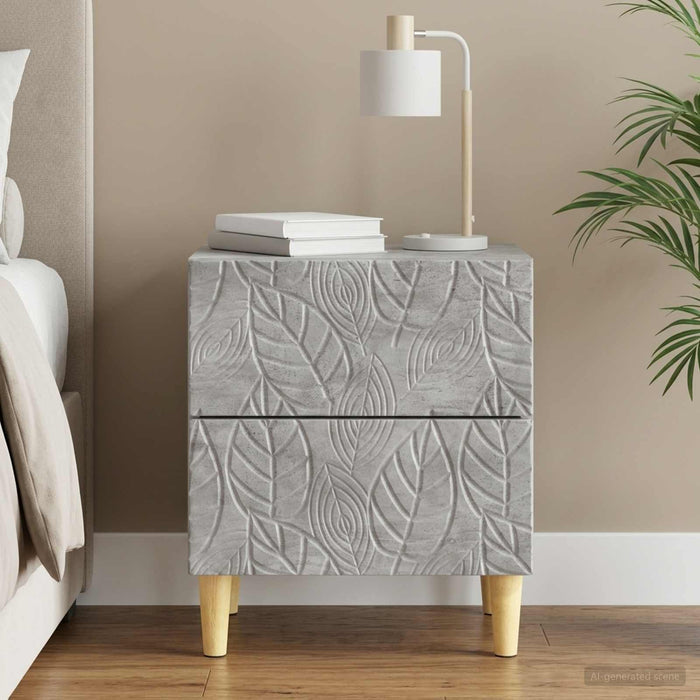 Noptieră Gri Beton 43 x 34,5 x 48 cm Lemn prelucrat - WALTI WALTI