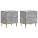Noptieră 2 pcs Gri Beton 43 x 34,5 x 48 cm Lemn prelucrat - WALTI WALTI