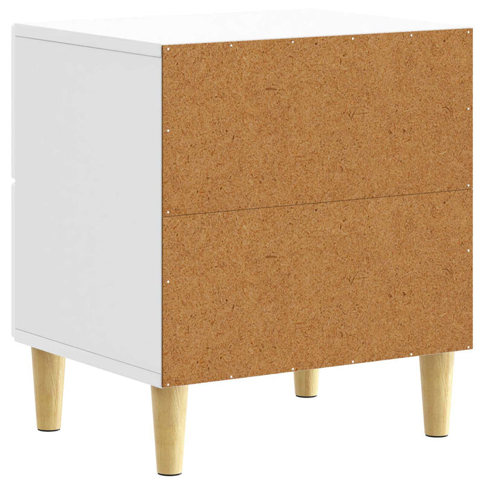 Noptieră 2 pcs Alb foarte lucios 43 x 34,5 x 48 cm - WALTI WALTI