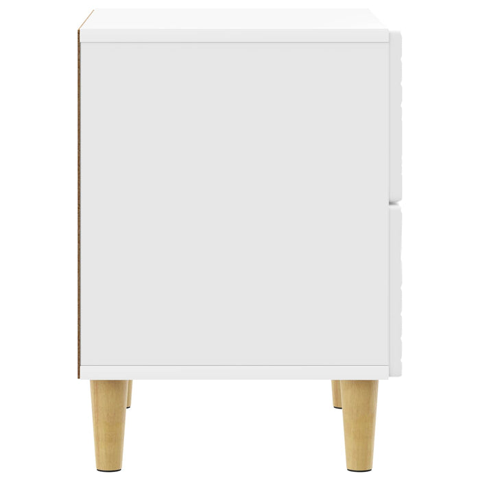 Noptieră 2 pcs Alb foarte lucios 43 x 34,5 x 48 cm - WALTI WALTI