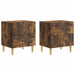 Noptieră 2 pcs Stejar fumuriu 43 x 34,5 x 48 cm Lemn prelucrat - WALTI WALTI