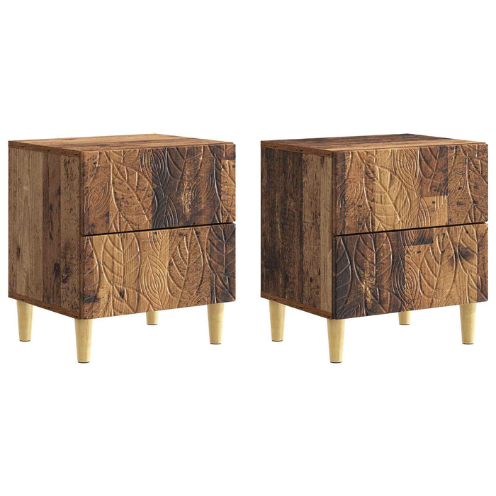 Noptieră 2 pcs Lemn vechi 43 x 34,5 x 48 cm Lemn prelucrat - WALTI WALTI