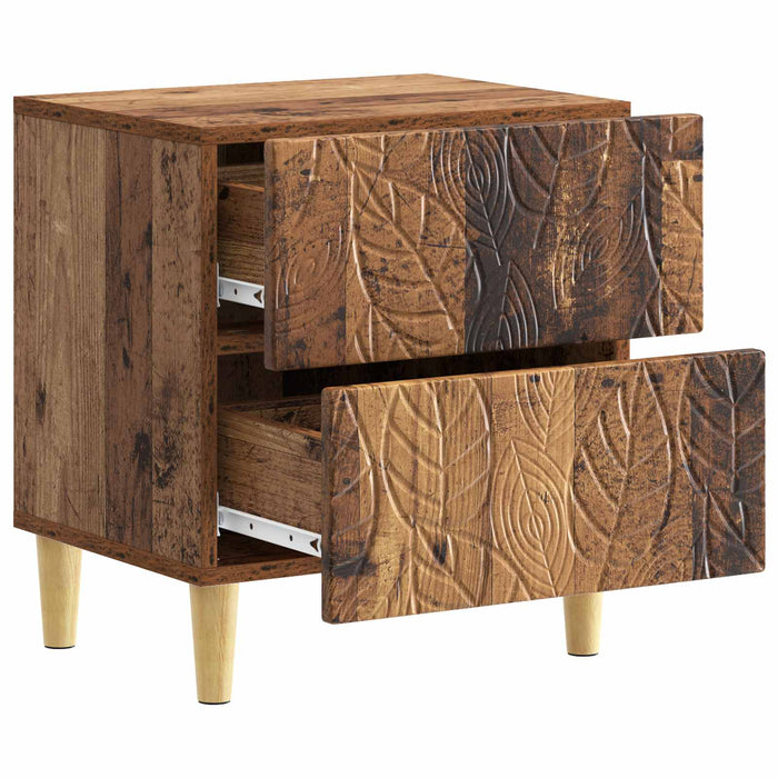 Noptieră 2 pcs Lemn vechi 43 x 34,5 x 48 cm Lemn prelucrat - WALTI WALTI