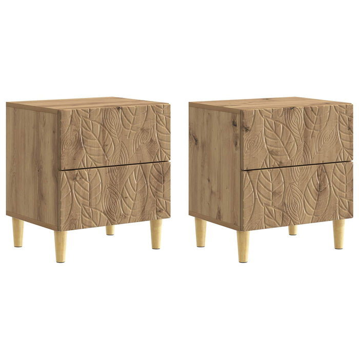 Noptieră 2 pcs Stejar Artizanal 43 x 34,5 x 48 cm - WALTI WALTI