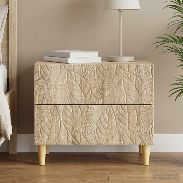 Noptieră Stejar Sonoma 62 x 34,5 x 48 cm Lemn prelucrat - WALTI WALTI