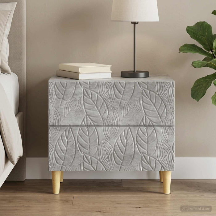 Noptieră Gri Beton 62 x 34,5 x 48 cm Lemn prelucrat - WALTI WALTI