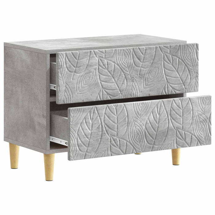 Noptieră Gri Beton 62 x 34,5 x 48 cm Lemn prelucrat - WALTI WALTI