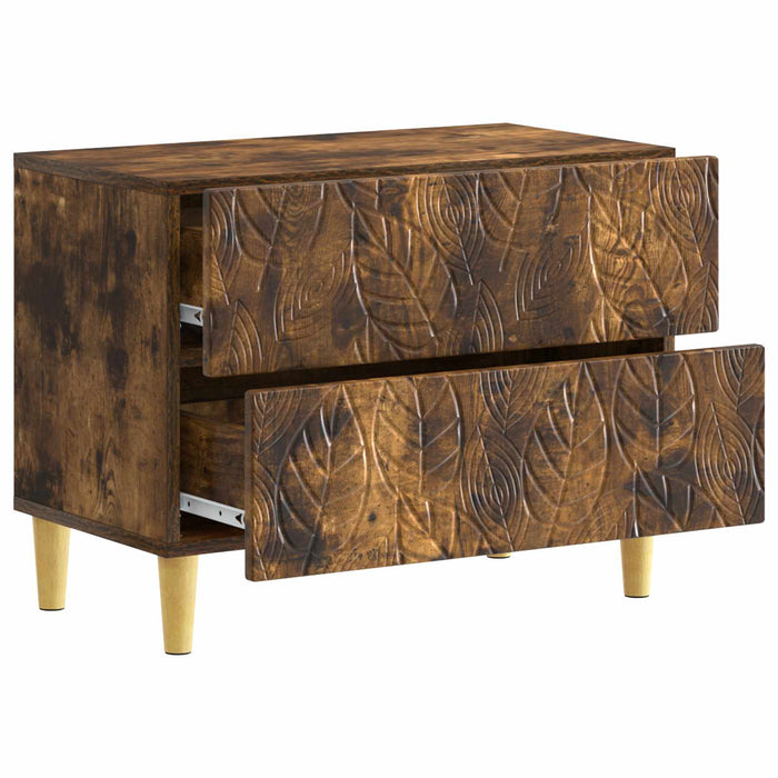 Noptieră Stejar fumuriu 62 x 34,5 x 48 cm Lemn prelucrat - WALTI WALTI