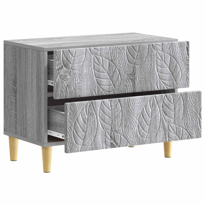 Noptieră Sonoma gri 62 x 34,5 x 48 cm Lemn prelucrat - WALTI WALTI