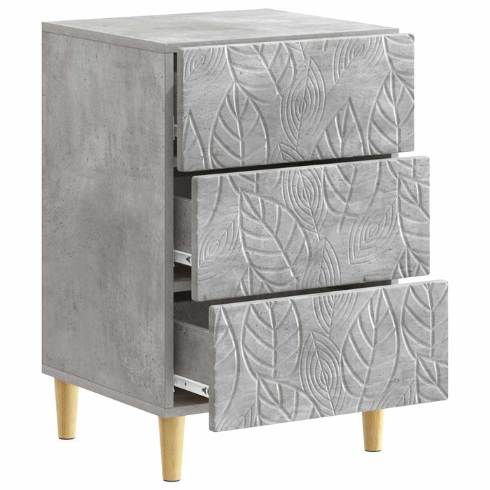 Noptieră Gri Beton 43 x 39,5 x 66,5 cm Lemn prelucrat - WALTI WALTI