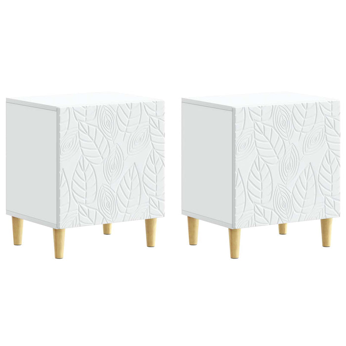 Noptieră 2 pcs Alb 43 x 34,5 x 50 cm Lemn prelucrat - WALTI WALTI