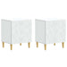 Noptieră 2 pcs Alb 43 x 34,5 x 50 cm Lemn prelucrat - WALTI WALTI
