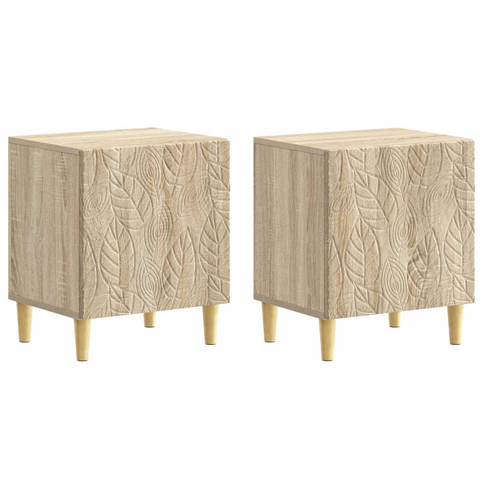 Noptieră 2 pcs Stejar Sonoma 43 x 34,5 x 50 cm Lemn prelucrat - WALTI WALTI