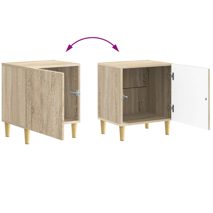 Noptieră 2 pcs Stejar Sonoma 43 x 34,5 x 50 cm Lemn prelucrat - WALTI WALTI
