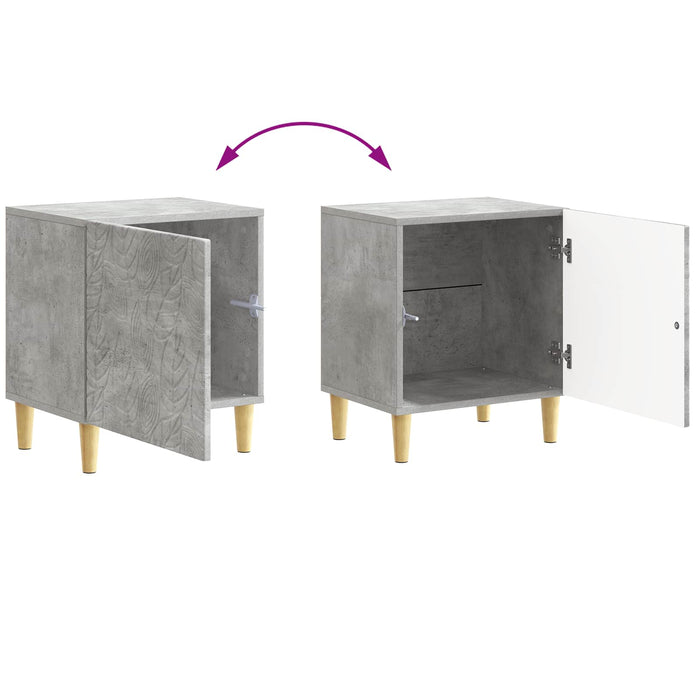 Noptieră Gri Beton 43 x 34,5 x 50 cm Lemn prelucrat - WALTI WALTI