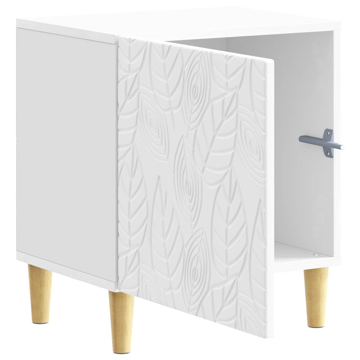 Noptieră 2 pcs Alb foarte lucios 43 x 34,5 x 50 cm - WALTI WALTI