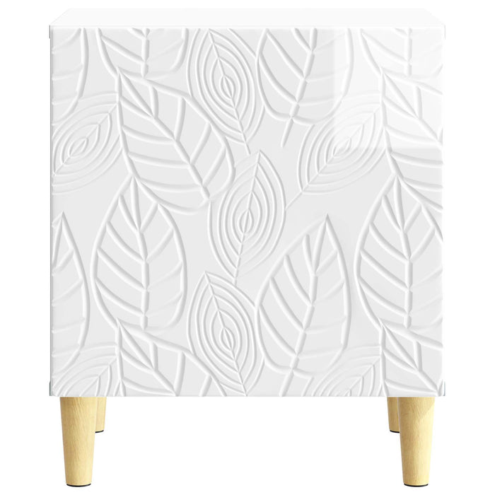 Noptieră 2 pcs Alb foarte lucios 43 x 34,5 x 50 cm - WALTI WALTI