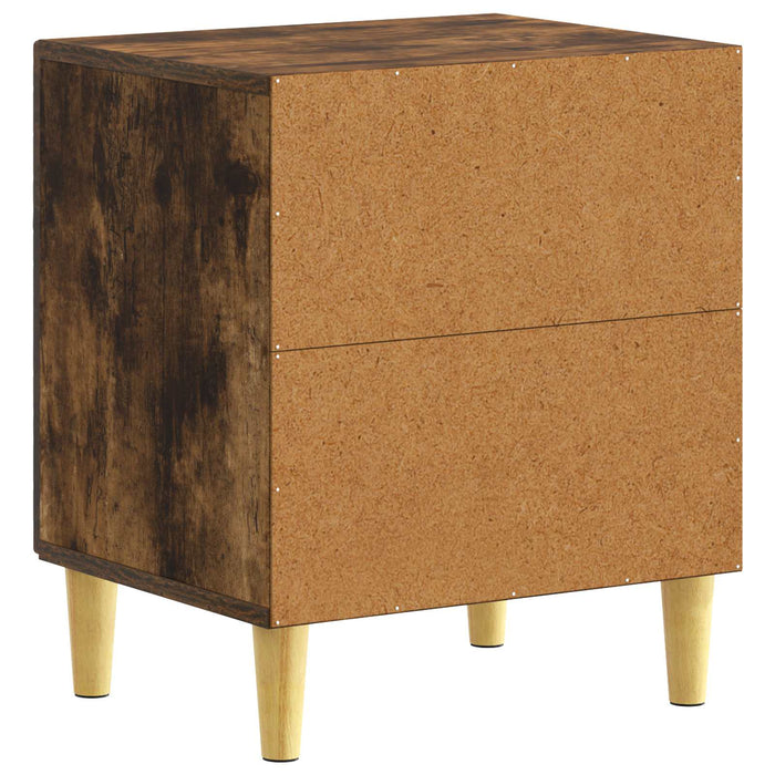 Noptieră 2 pcs Stejar fumuriu 43 x 34,5 x 50 cm Lemn prelucrat - WALTI WALTI