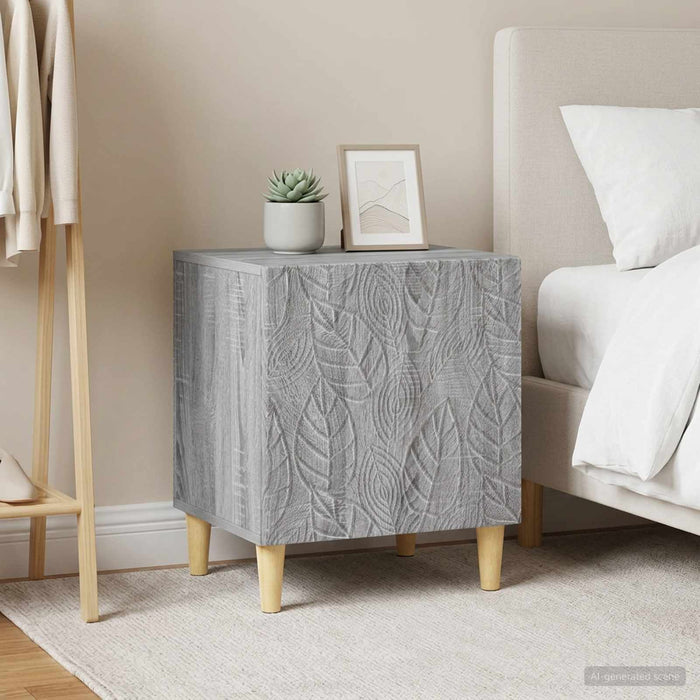 Noptieră 2 pcs Sonoma gri 43 x 34,5 x 50 cm Lemn prelucrat - WALTI WALTI