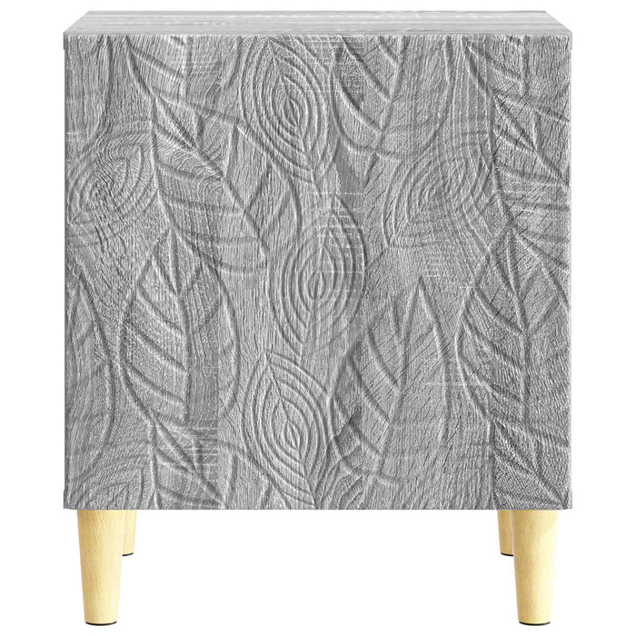 Noptieră 2 pcs Sonoma gri 43 x 34,5 x 50 cm Lemn prelucrat - WALTI WALTI