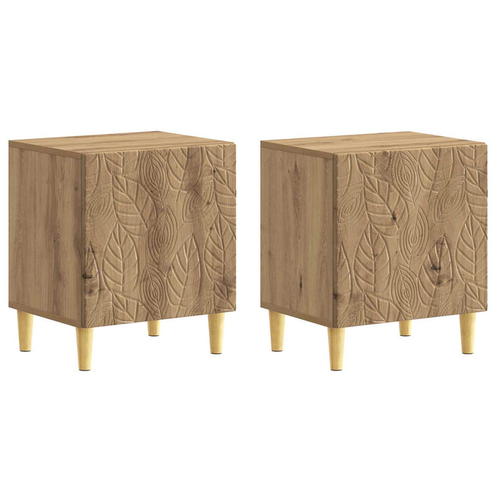 Noptieră 2 pcs Stejar Artizanal 43 x 34,5 x 50 cm - WALTI WALTI
