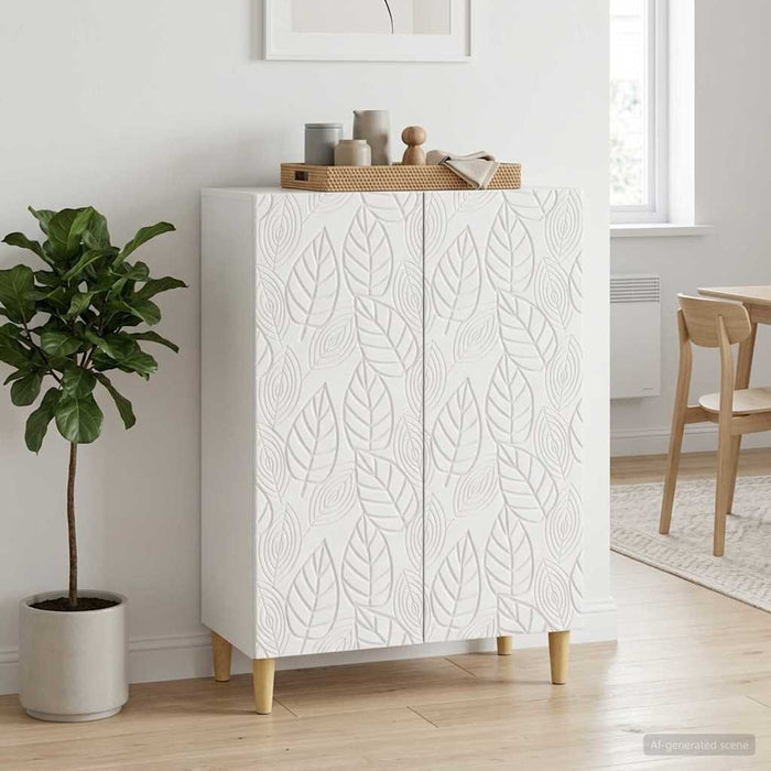 Bufet Alb foarte lucios 66 x 34,5 x 90 cm Lemn prelucrat - WALTI WALTI