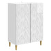 Bufet Alb foarte lucios 66 x 34,5 x 90 cm Lemn prelucrat - WALTI WALTI