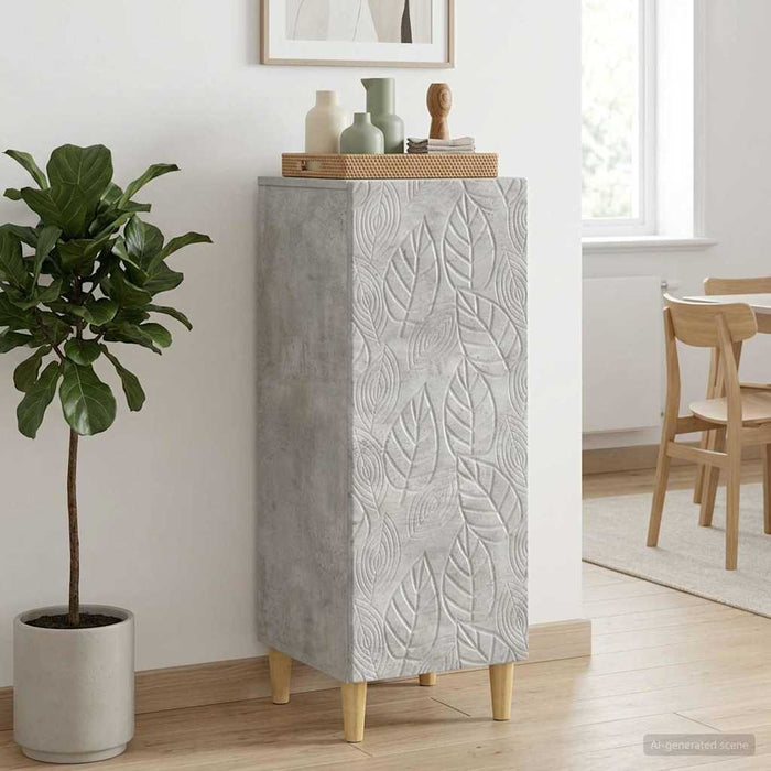 Bufet Gri Beton 33 x 34,5 x 90 cm Lemn prelucrat - WALTI WALTI