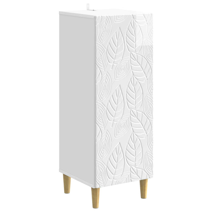 Bufet Alb foarte lucios 33 x 34,5 x 90 cm Lemn prelucrat - WALTI WALTI