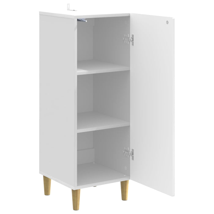 Bufet Alb foarte lucios 33 x 34,5 x 90 cm Lemn prelucrat - WALTI WALTI
