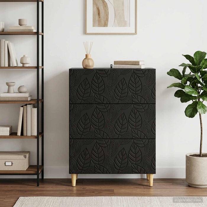 Dulap cu sertare Negru 66 x 34,5 x 90 cm Lemn prelucrat - WALTI WALTI