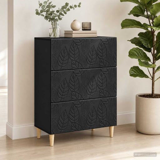 Dulap cu sertare Negru 66 x 34,5 x 90 cm Lemn prelucrat - WALTI WALTI