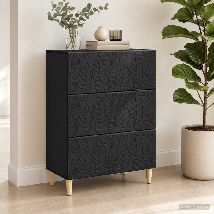 Dulap cu sertare Negru 66 x 34,5 x 90 cm Lemn prelucrat - WALTI WALTI