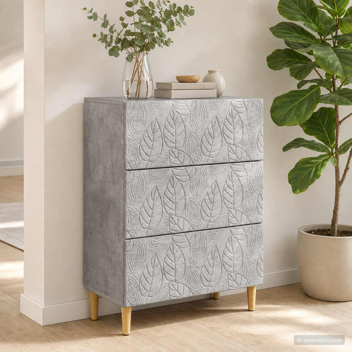 Dulap cu sertare Gri Beton 66 x 34,5 x 90 cm Lemn prelucrat - WALTI WALTI