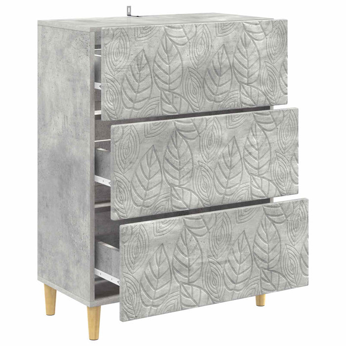 Dulap cu sertare Gri Beton 66 x 34,5 x 90 cm Lemn prelucrat - WALTI WALTI