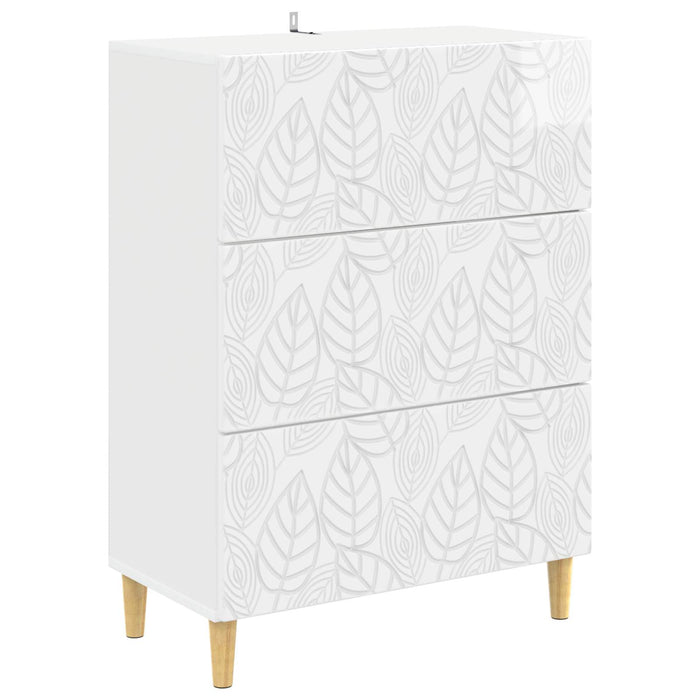 Dulap cu sertare Alb foarte lucios 66 x 34,5 x 90 cm - WALTI WALTI